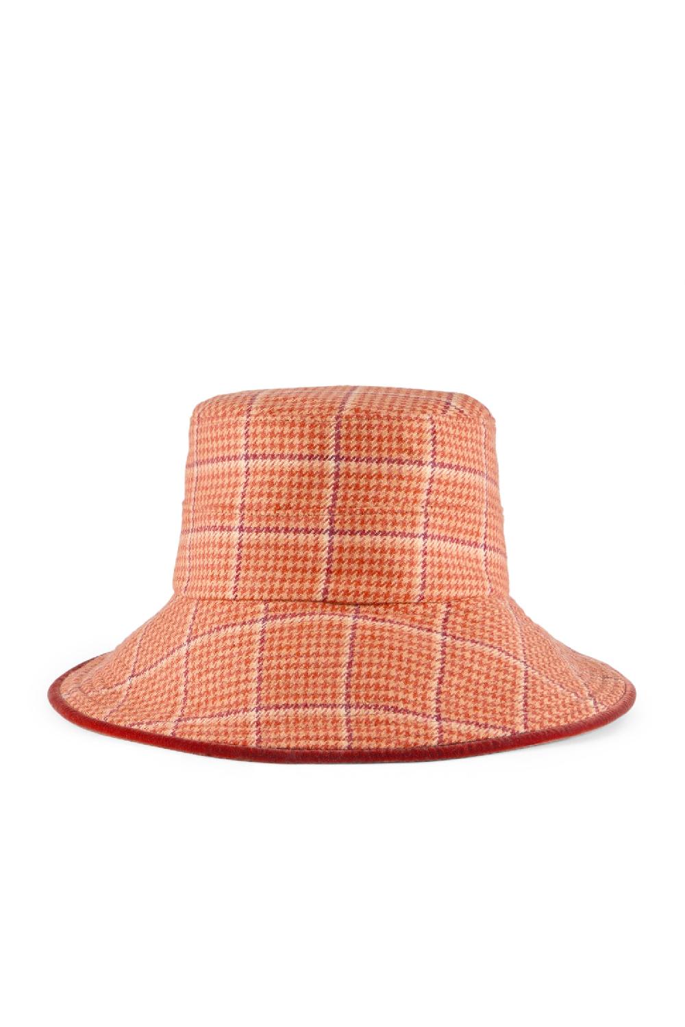 Lock & Co Hatters Margot Orange Cashmere Check Hat