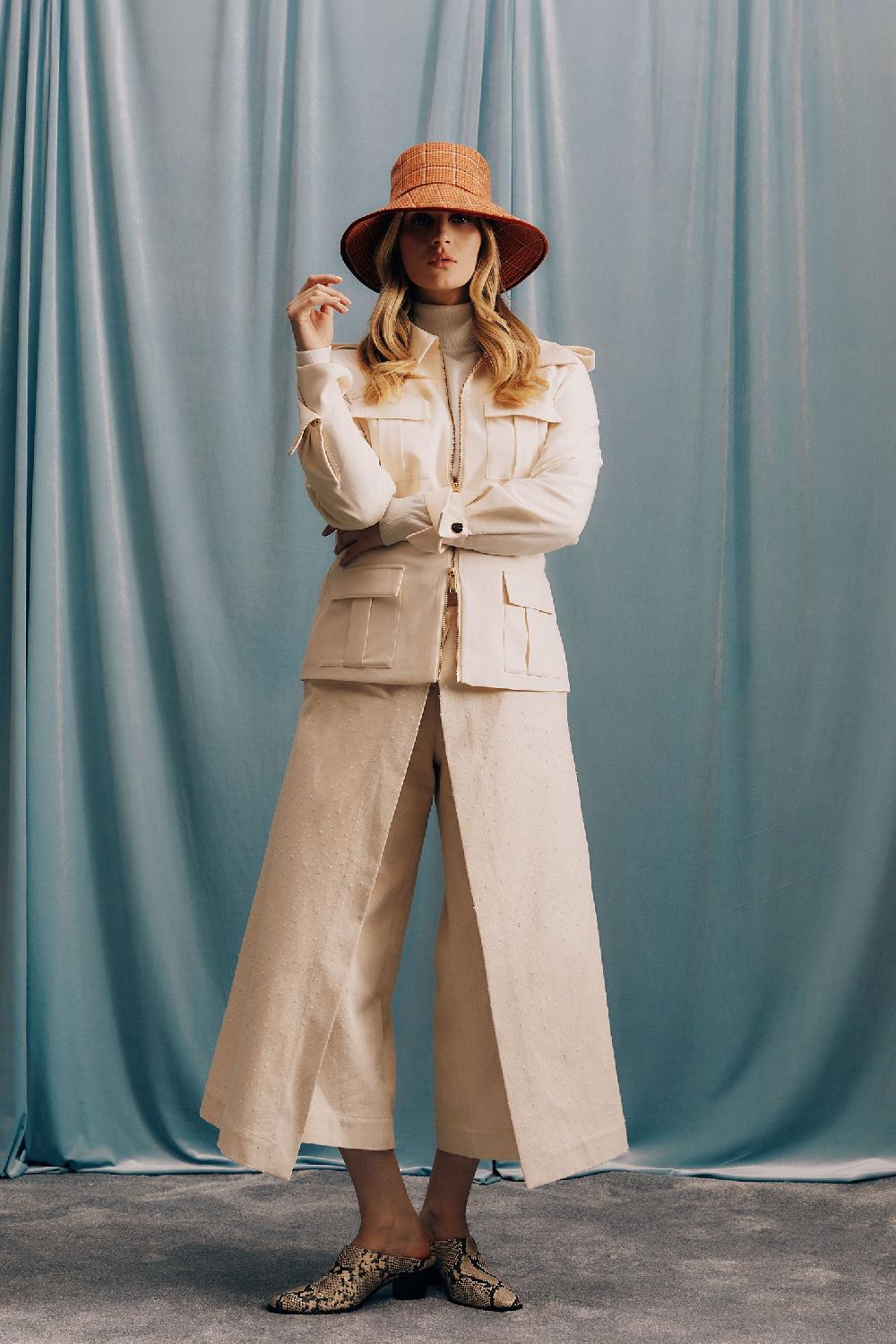 Lock & Co Hatters Margot Orange Cashmere Check Hat