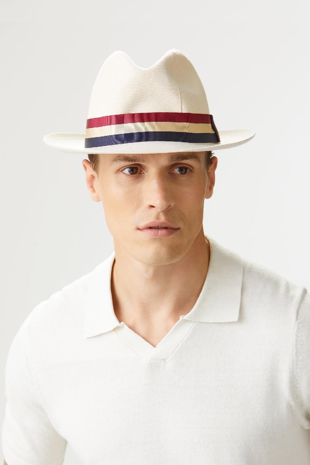 lock & co hatters Monaco Natural Calico Trilby Hat