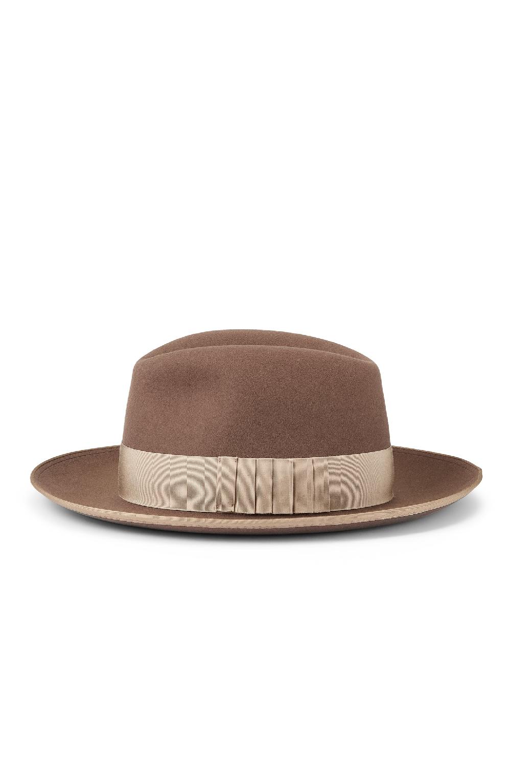Lock & Co Hatters Moritz Light Brown Felt Fedora Hat