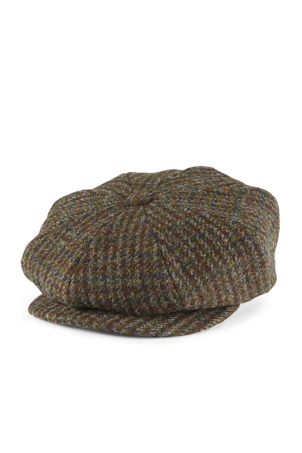 Lock & Co Hatters Muirfield Green Tweed Bakerboy Cap