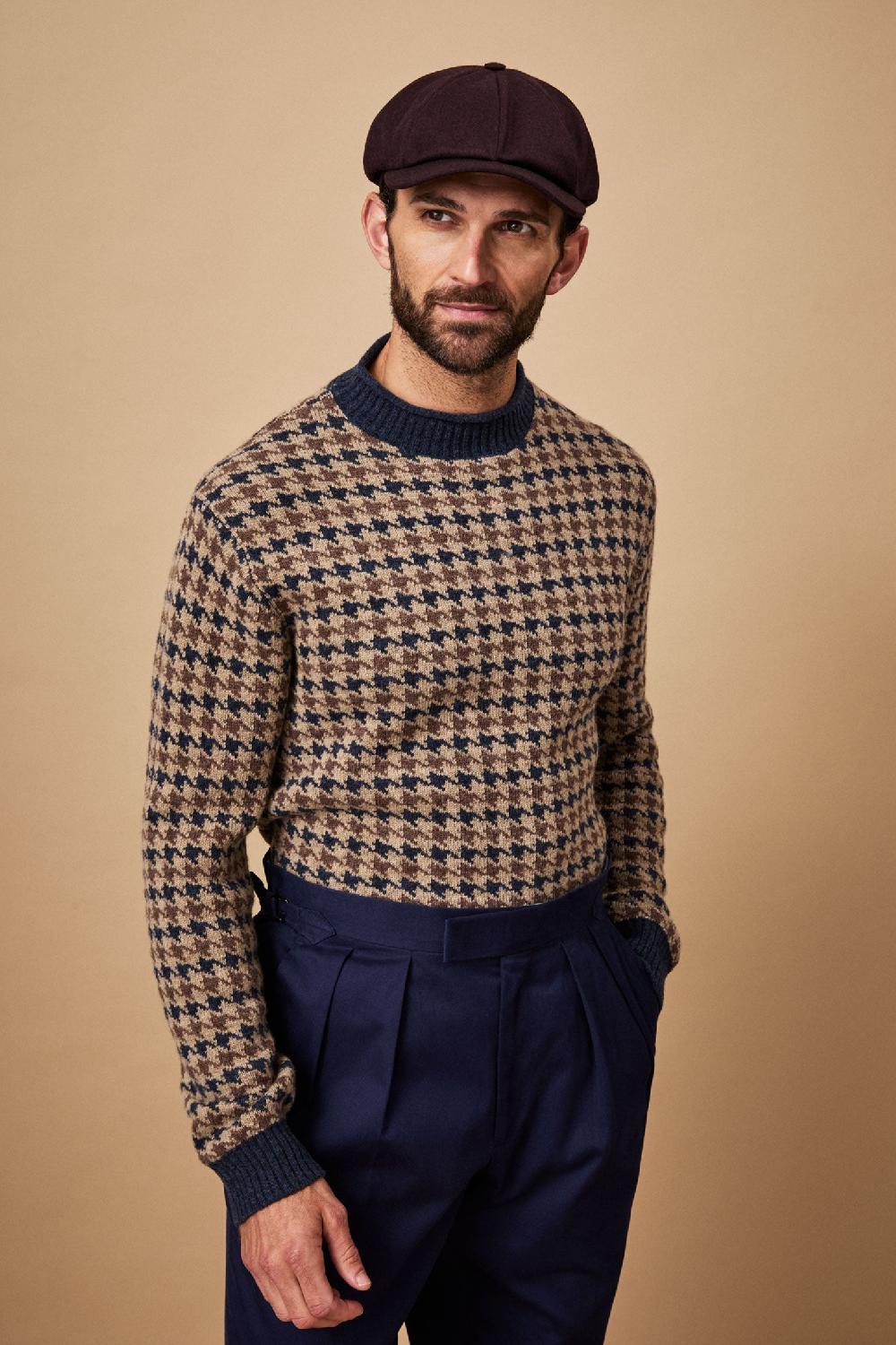 Lock & Co Hatters Newsboy Aubergine Wool Cap