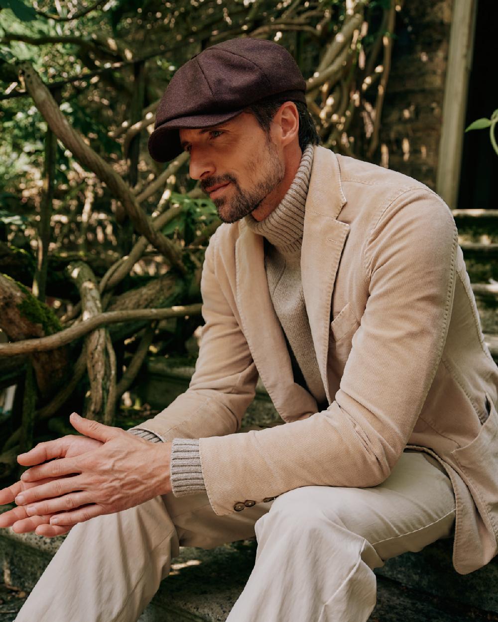 Lock & Co Hatters Newsboy Dark Brown Wool Cap