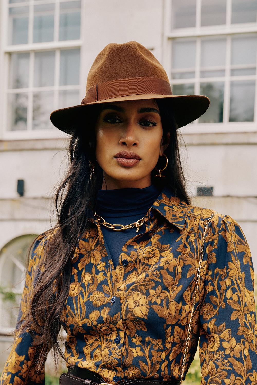 lock & co hatters Noah Brown Felt Trilby Hat