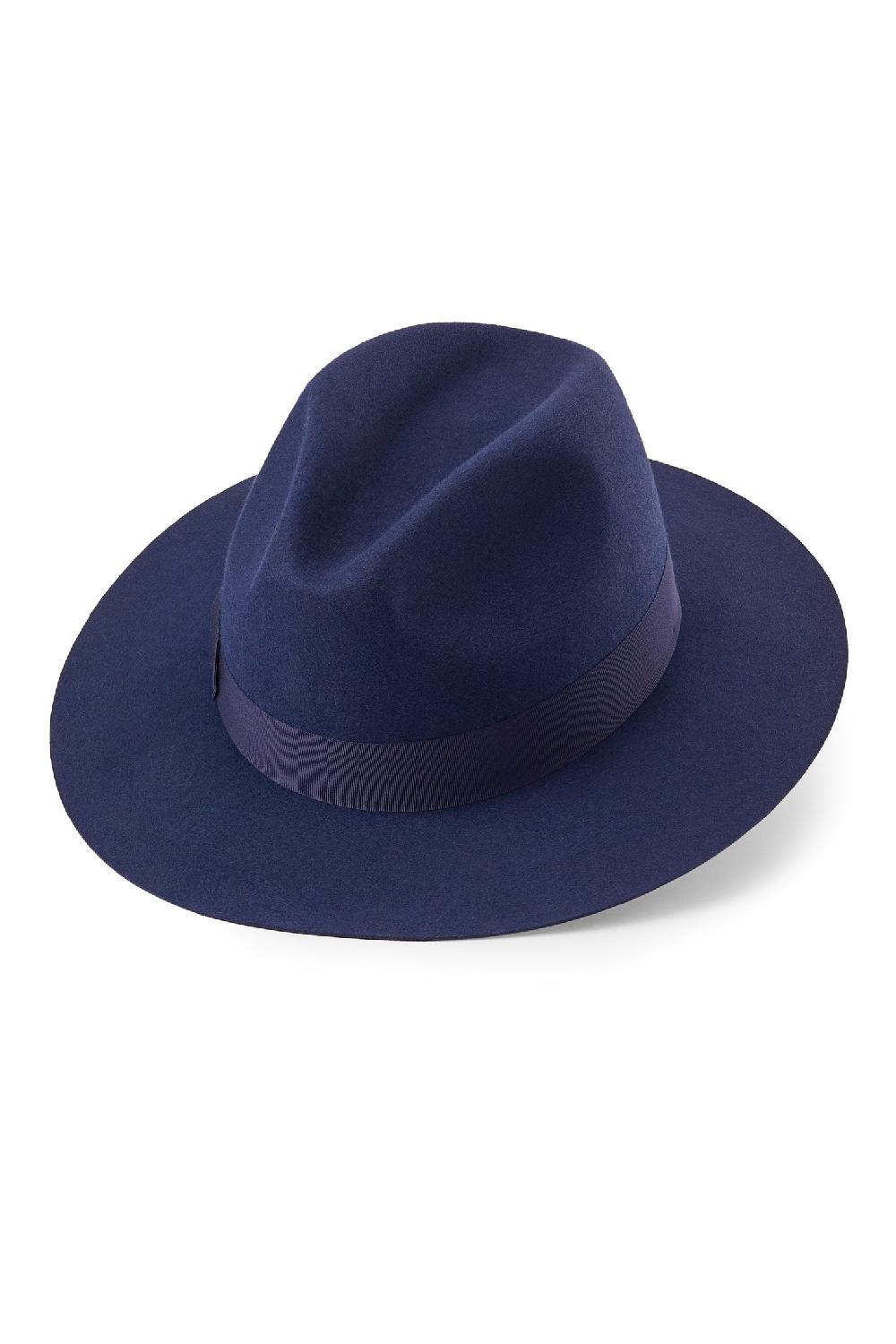 Lock & Co Hatters Noah Navy Felt Trilby Hat