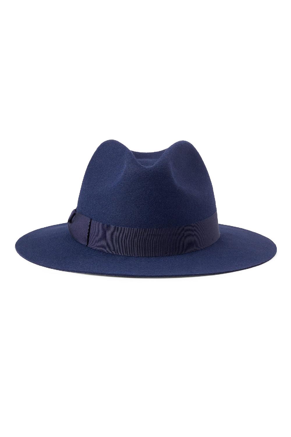 Lock & Co Hatters Noah Navy Felt Trilby Hat