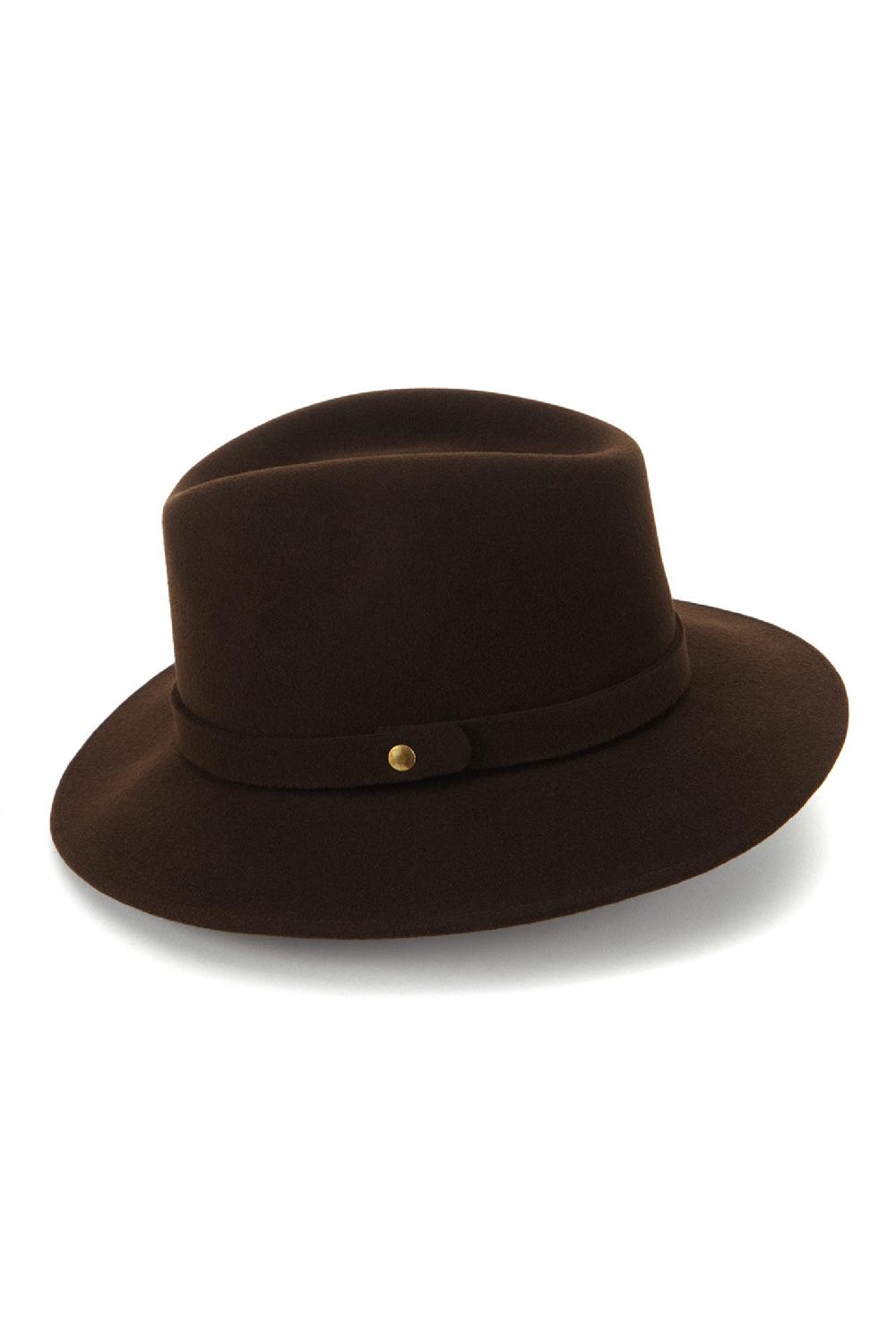 Lock & Co Hatters Nomad Brown Felt Rollable Trilby