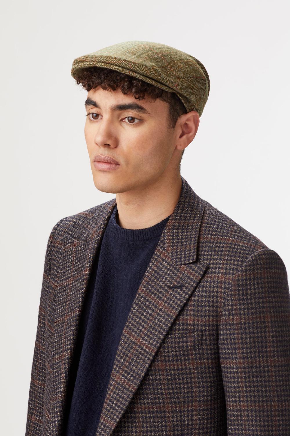 lock & co hatters Oslo Flat Cap In Wool Tweed