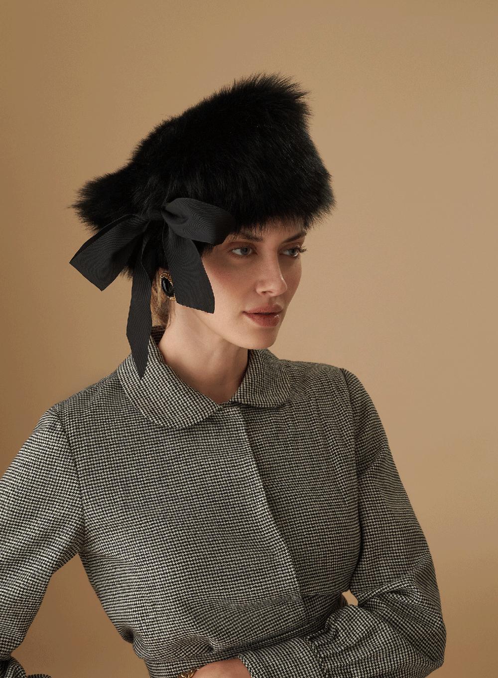 Lock & Co Hatters Portia Black Shearling Winter Hat