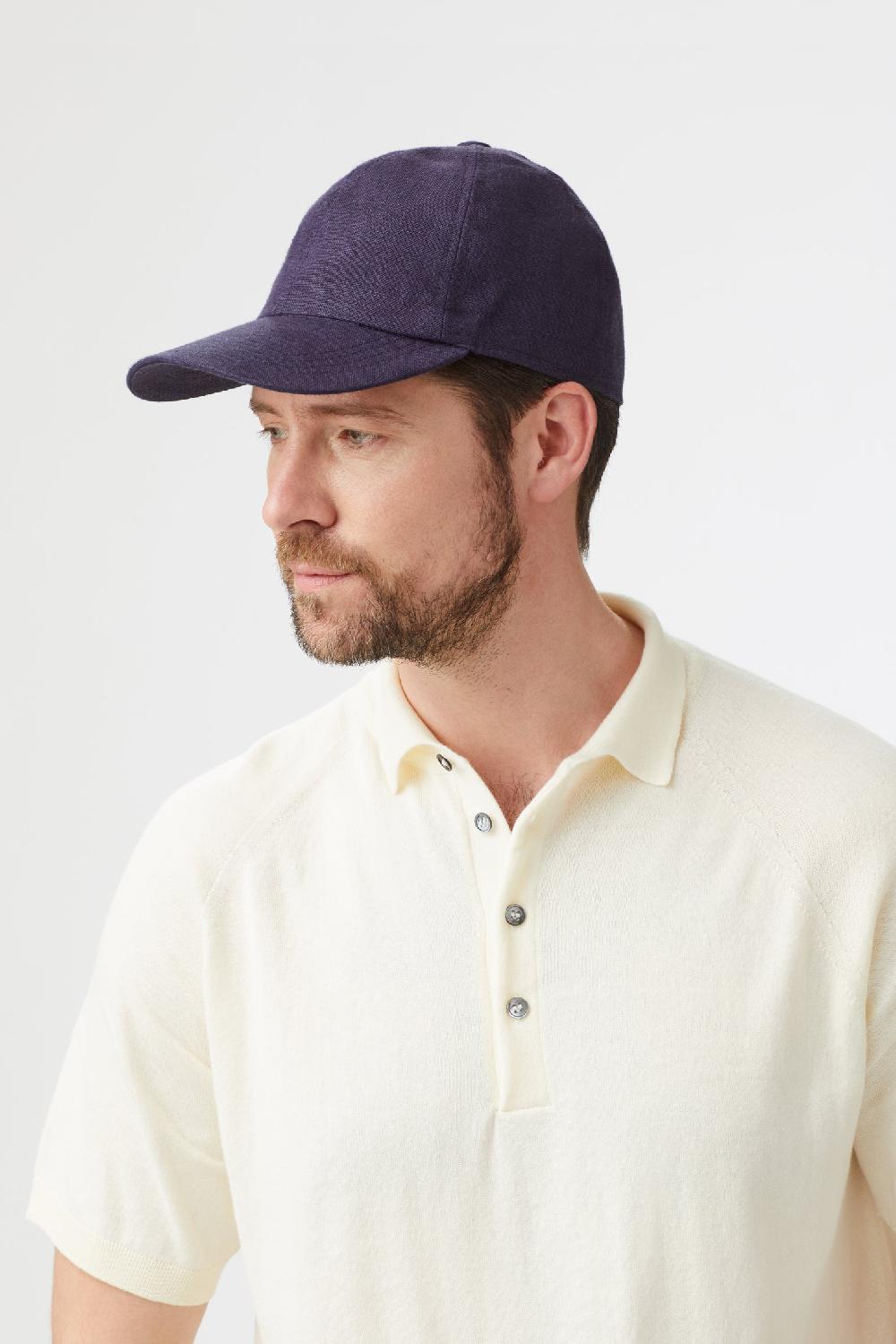 lock & co hatters Rimini Linen Baseball Cap