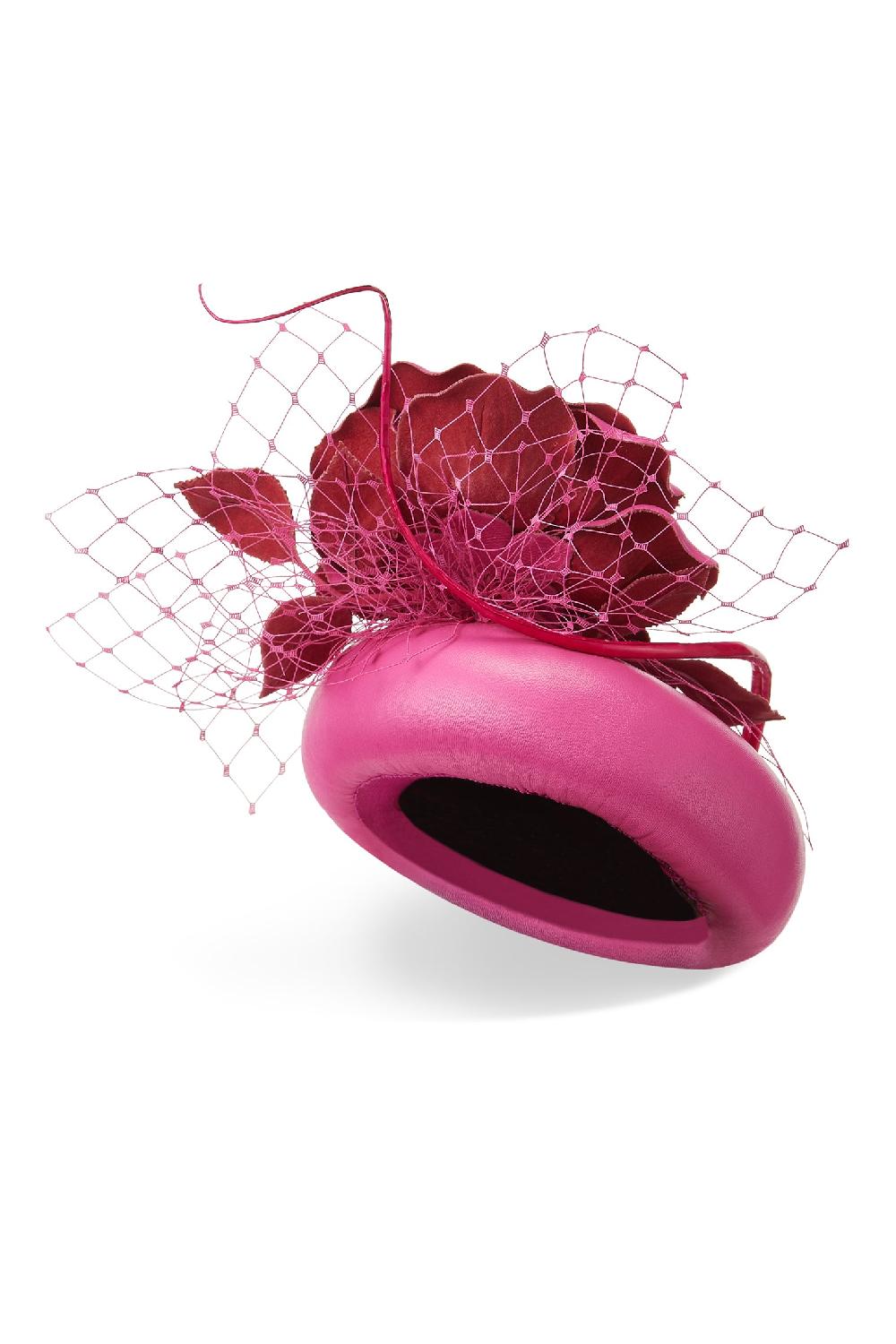 Lock & Co Hatters Rose Bud Pink Leather Percher Hat