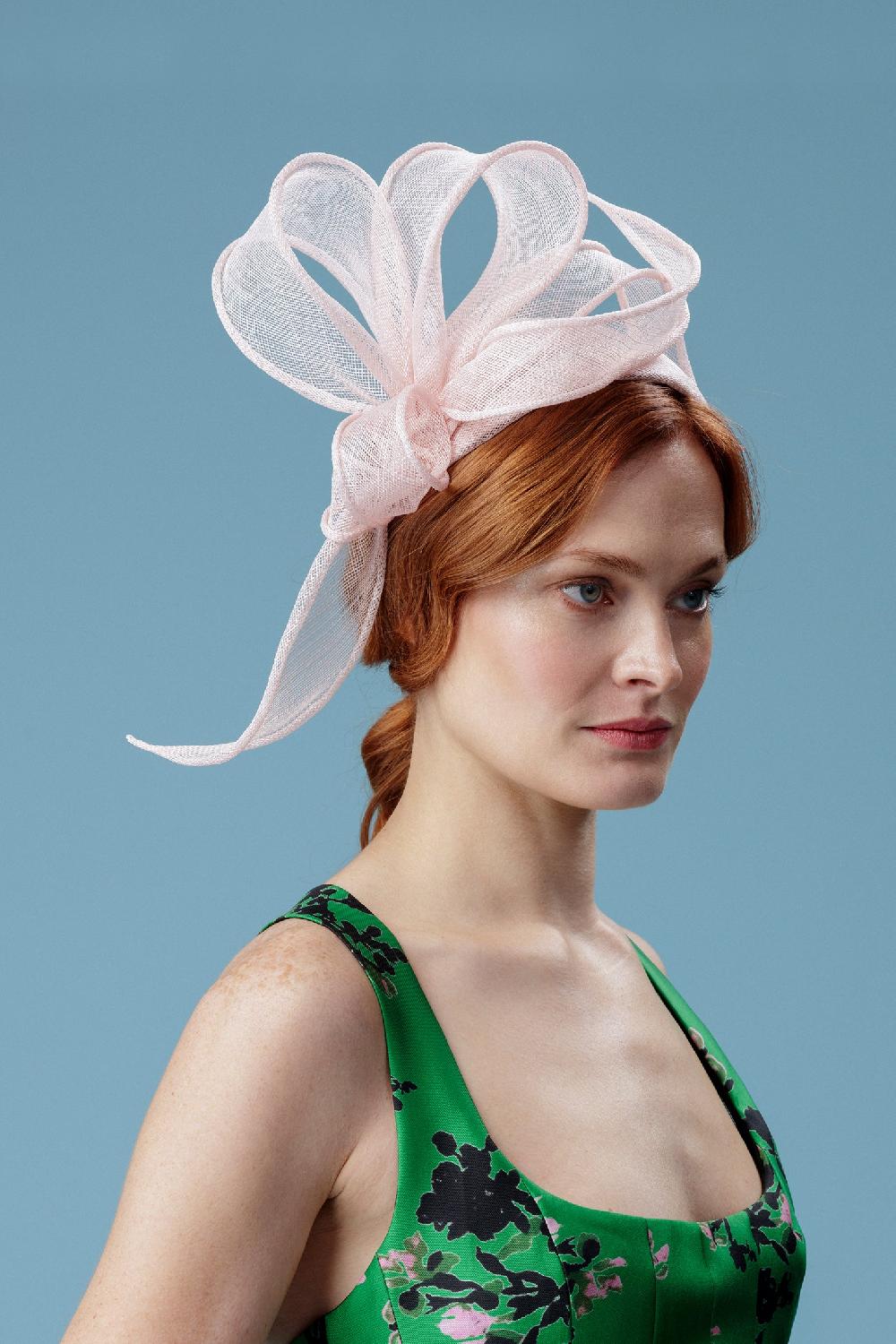 lock & co hatters Rosemary Sinamay Pink Headband