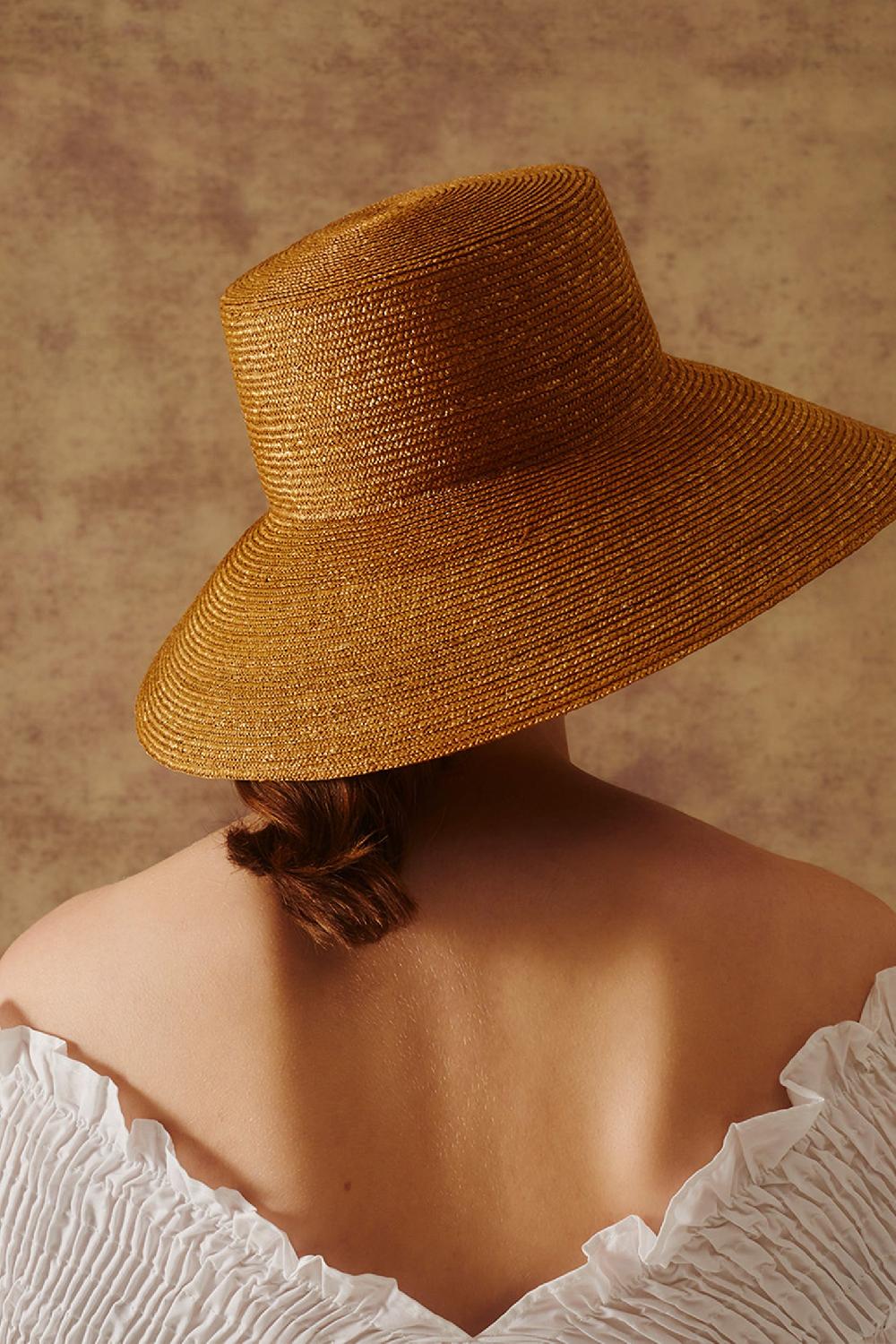 Lock & Co Hatters Sadie Gold Straw Braid Fedora