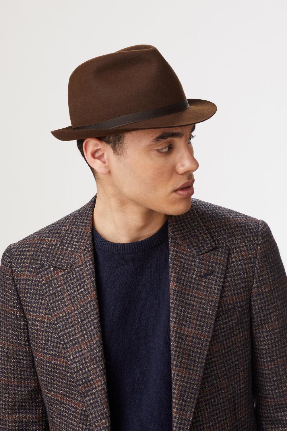 lock & co hatters Sandown Brown Felt Trilby