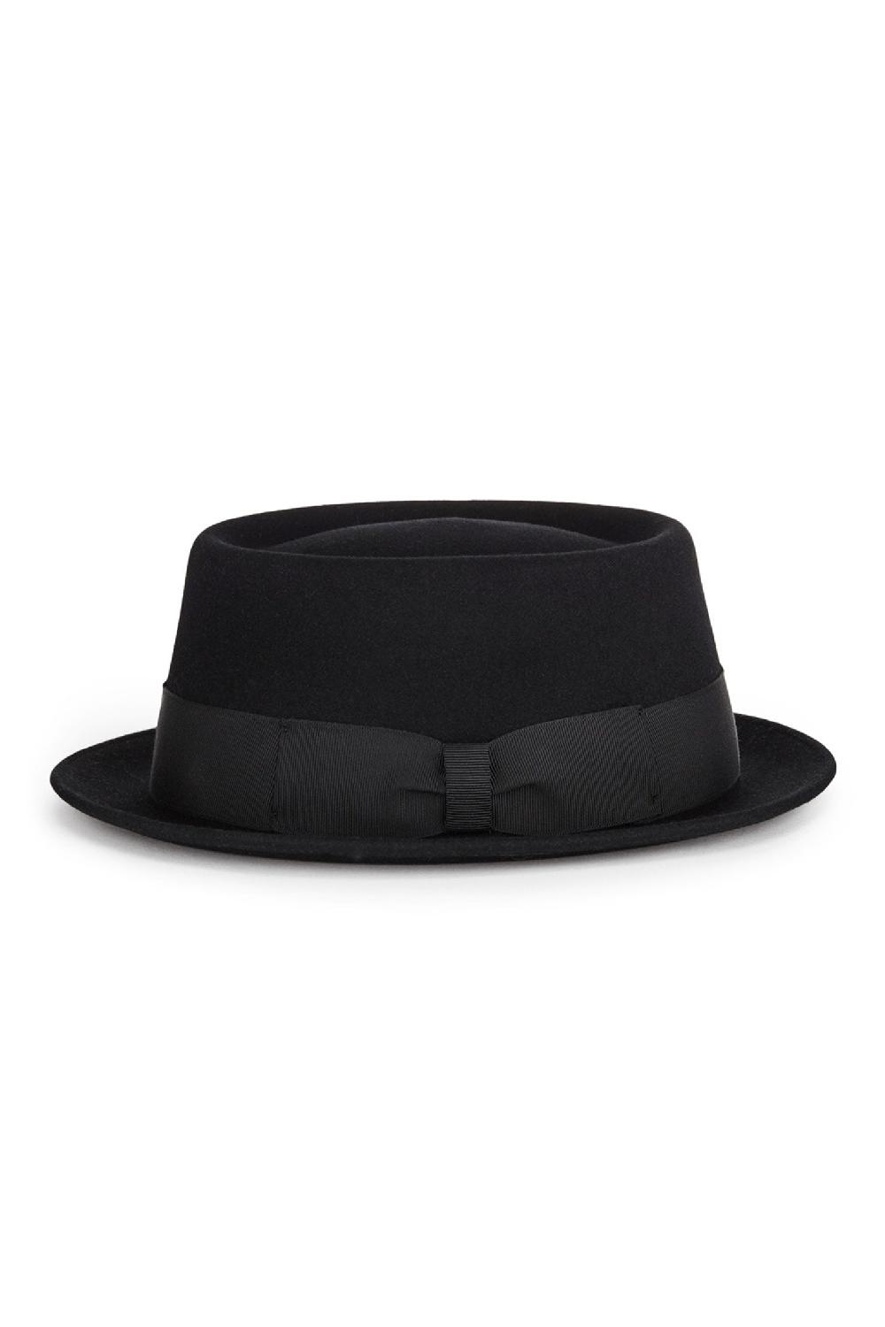 Lock & Co Hatters Sinatra Porkpie Black Felt Hat