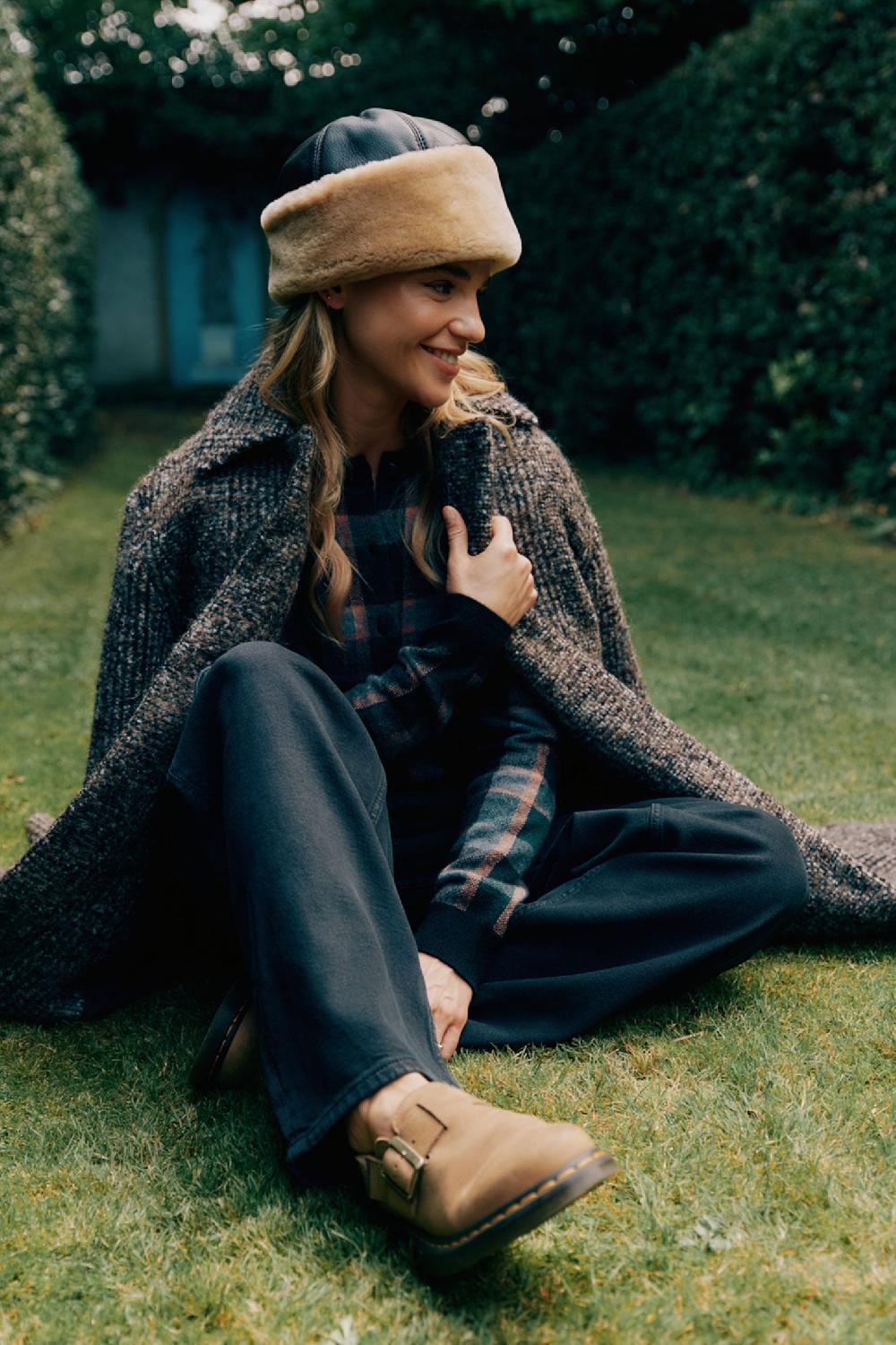 lock & co hatters Stowe Dark Brown Shearling Hat