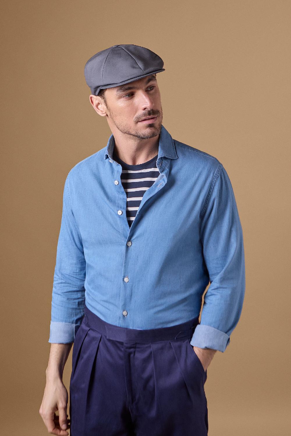 Lock & Co Hatters Tahoe Grey Bakerboy Cap