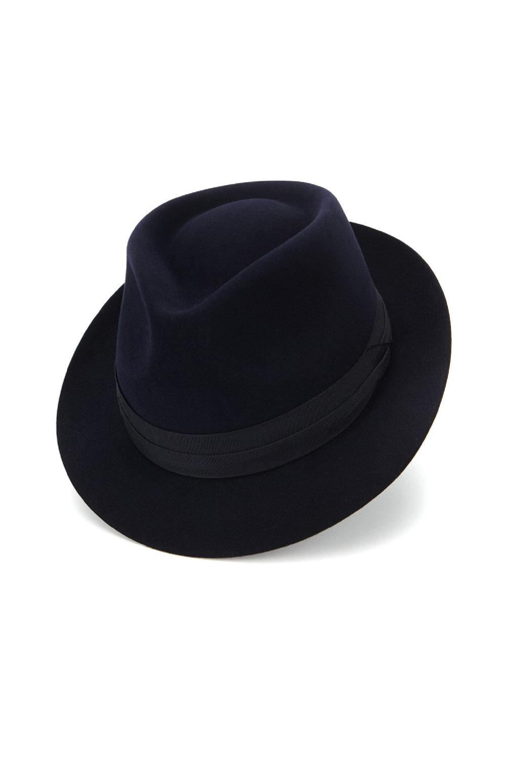 Lock & Co Hatters Telstar Navy Felt Trilby