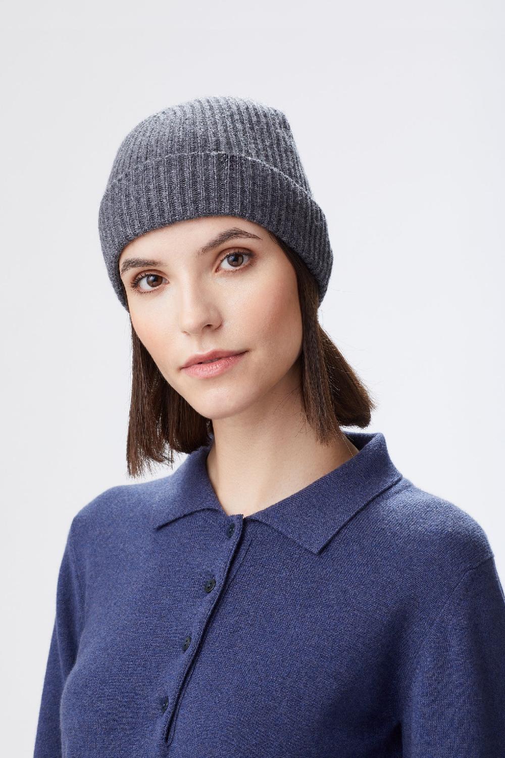 Lock & Co Hatters Unisex Ski Beanie Grey Cashmere