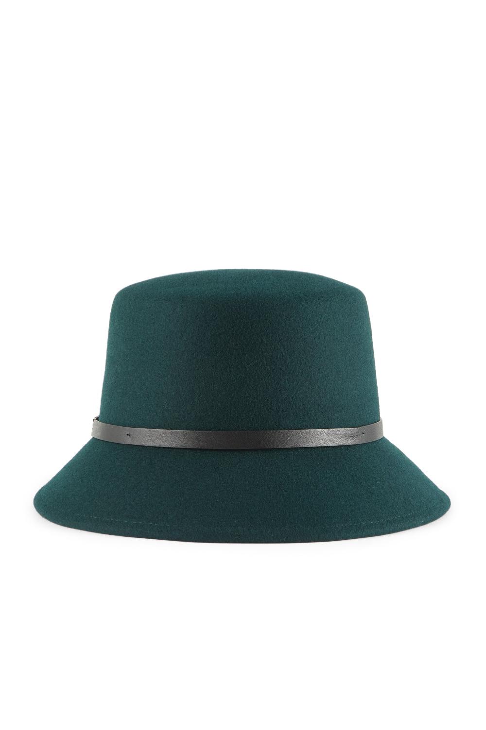 Lock & Co Hatters Wilma Green Felt Bucket Hat