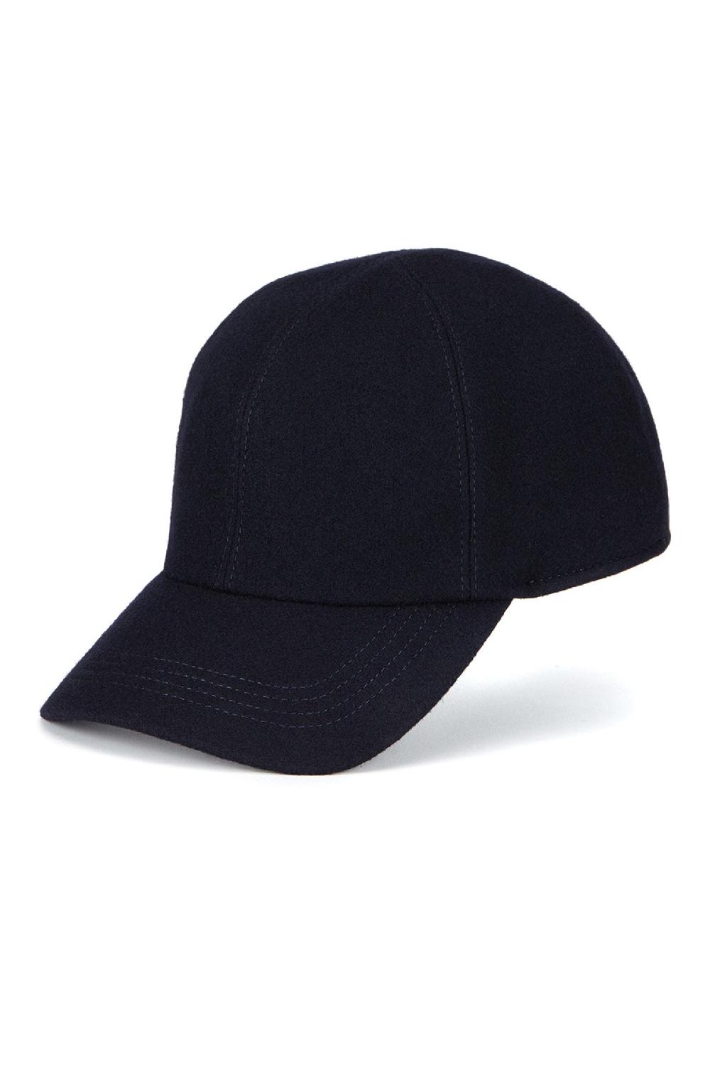 Lock & Co Hatters Zermatt Navy Wool Baseball Cap