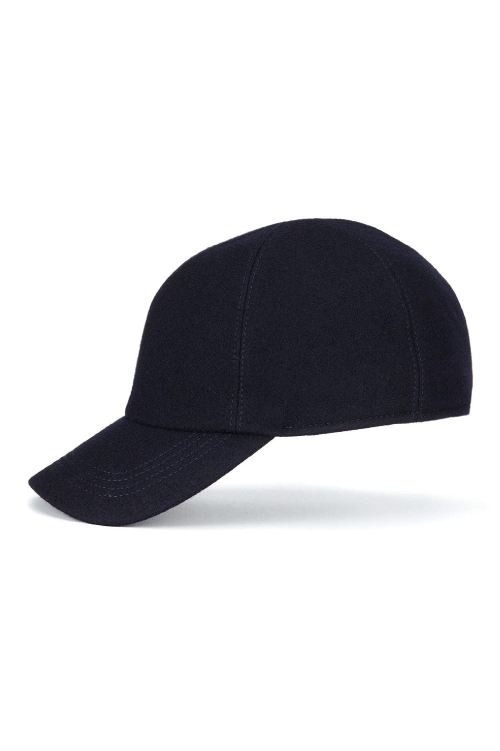 Lock & Co Hatters Zermatt Navy Wool Baseball Cap