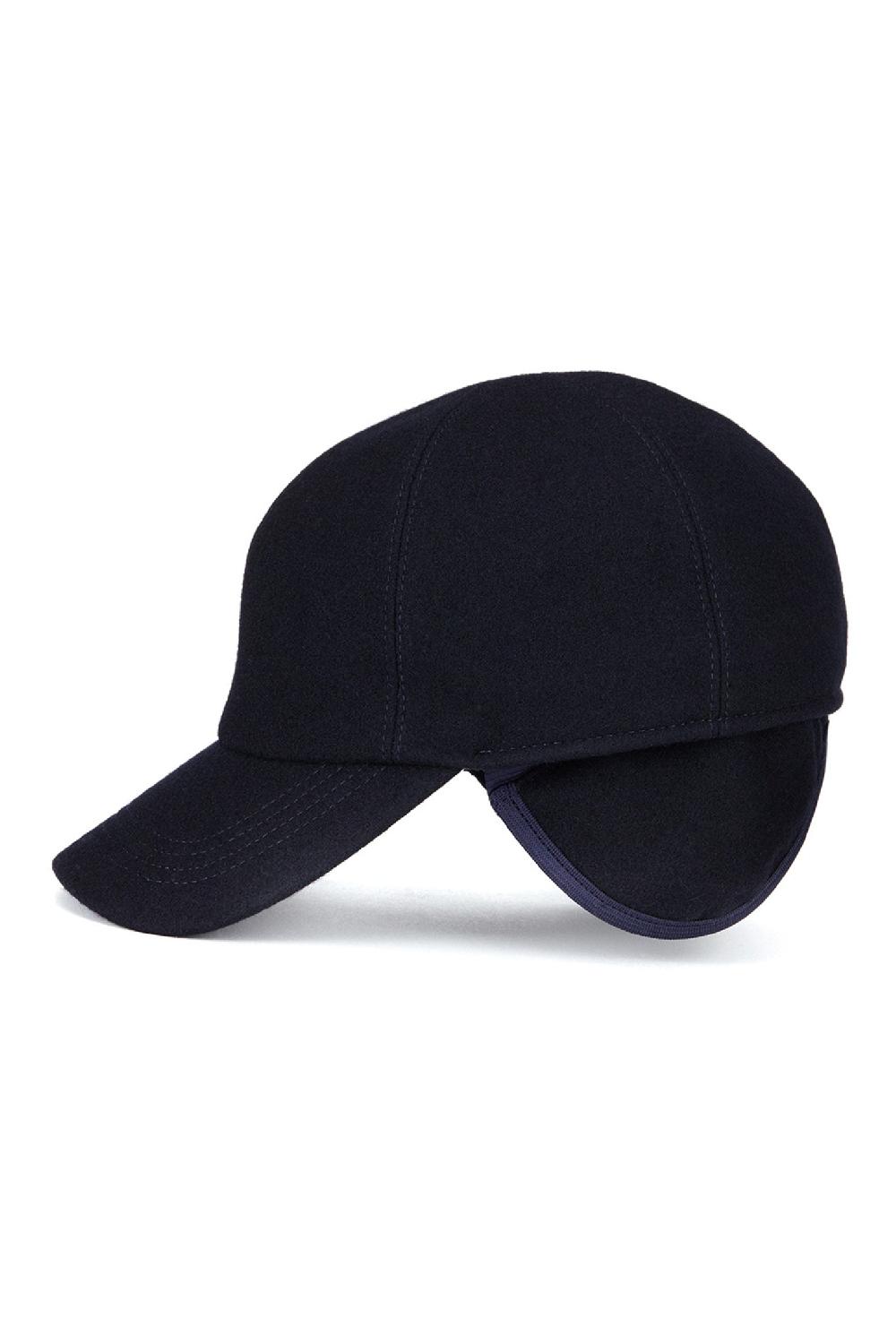 Lock & Co Hatters Zermatt Navy Wool Baseball Cap