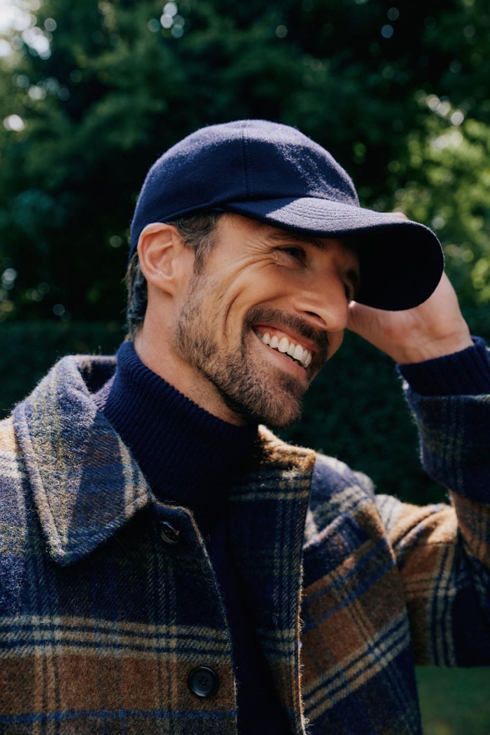 lock & co hatters Zermatt Navy Wool Baseball Cap