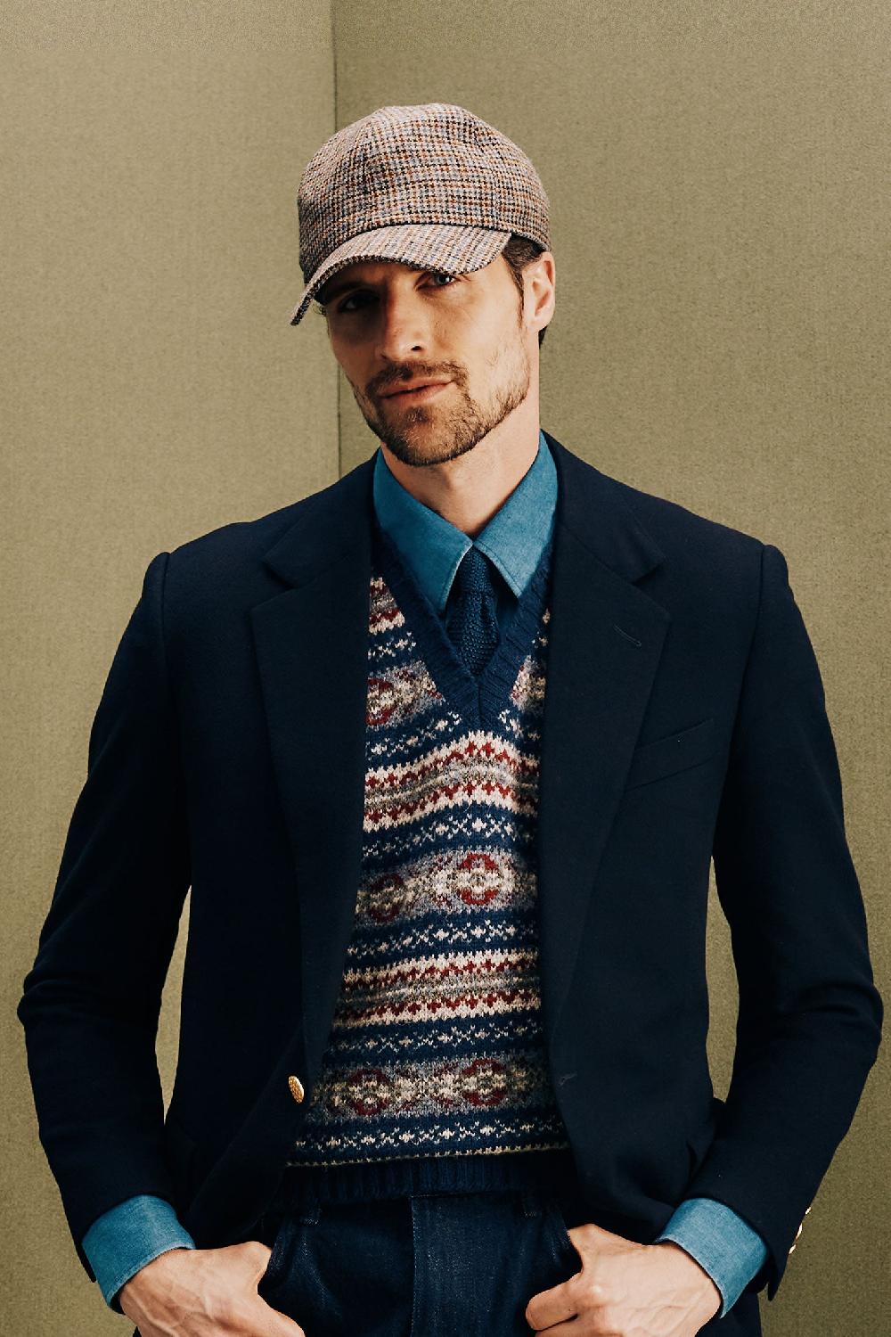 lock & co hatters Zermatt Wool Tweed Baseball Cap