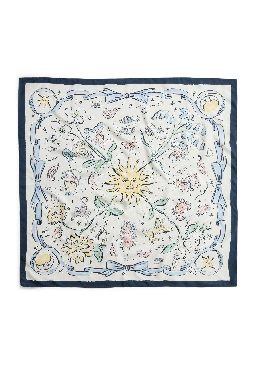 Lock & Co Hatters Zodiac Multicolour Silk Scarf