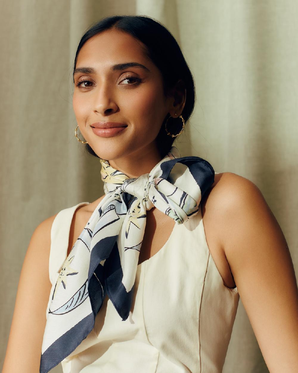 Lock & Co Hatters Zodiac Multicolour Silk Scarf