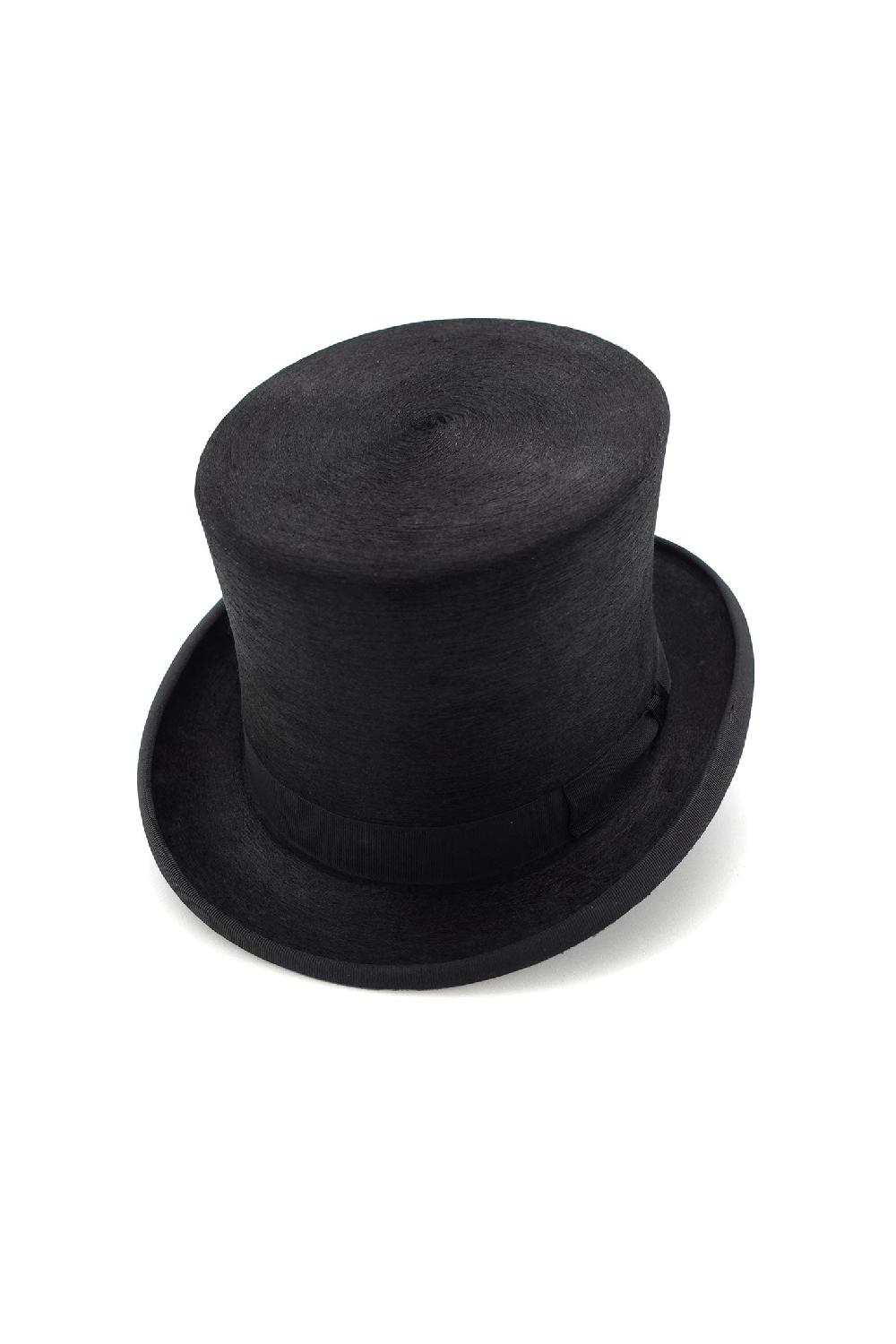 Lock & Co Hatters London Black Beaver Fur Felt Top Hat