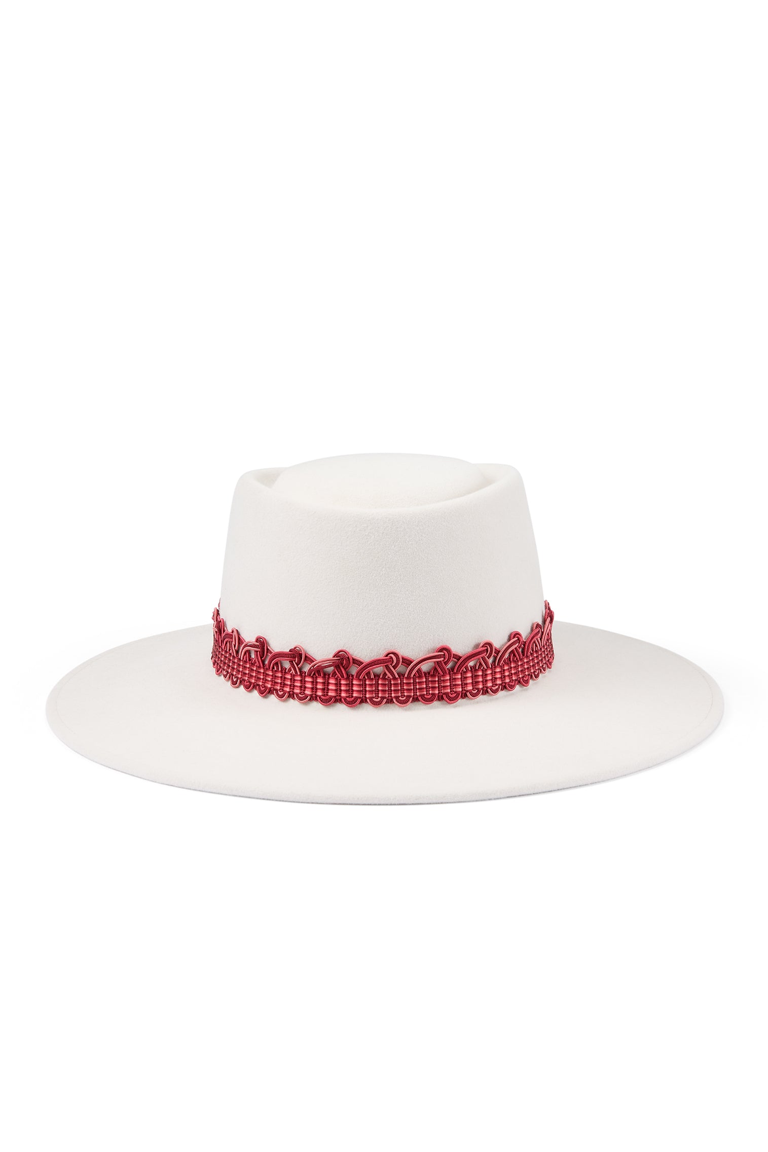 Lock & Co Hatters Maeve White Wide Brim & Pork-Pie Crown Fedora Hat