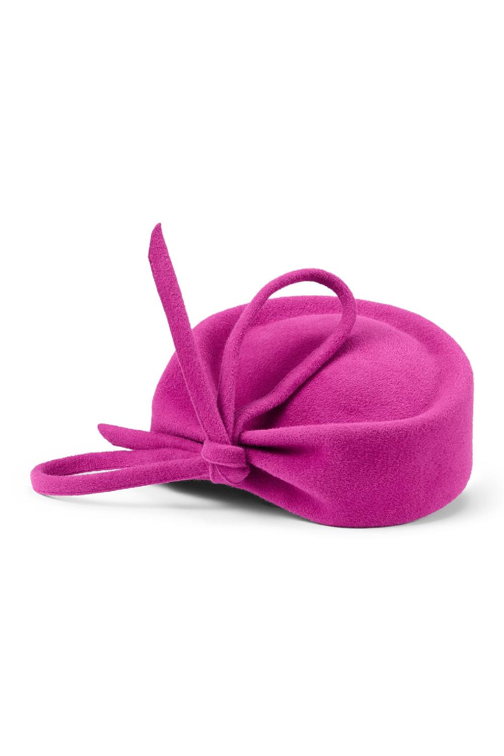 Lock & Co Hatters Mayfair Velour Felt Magenta Pink Pillbox Hat