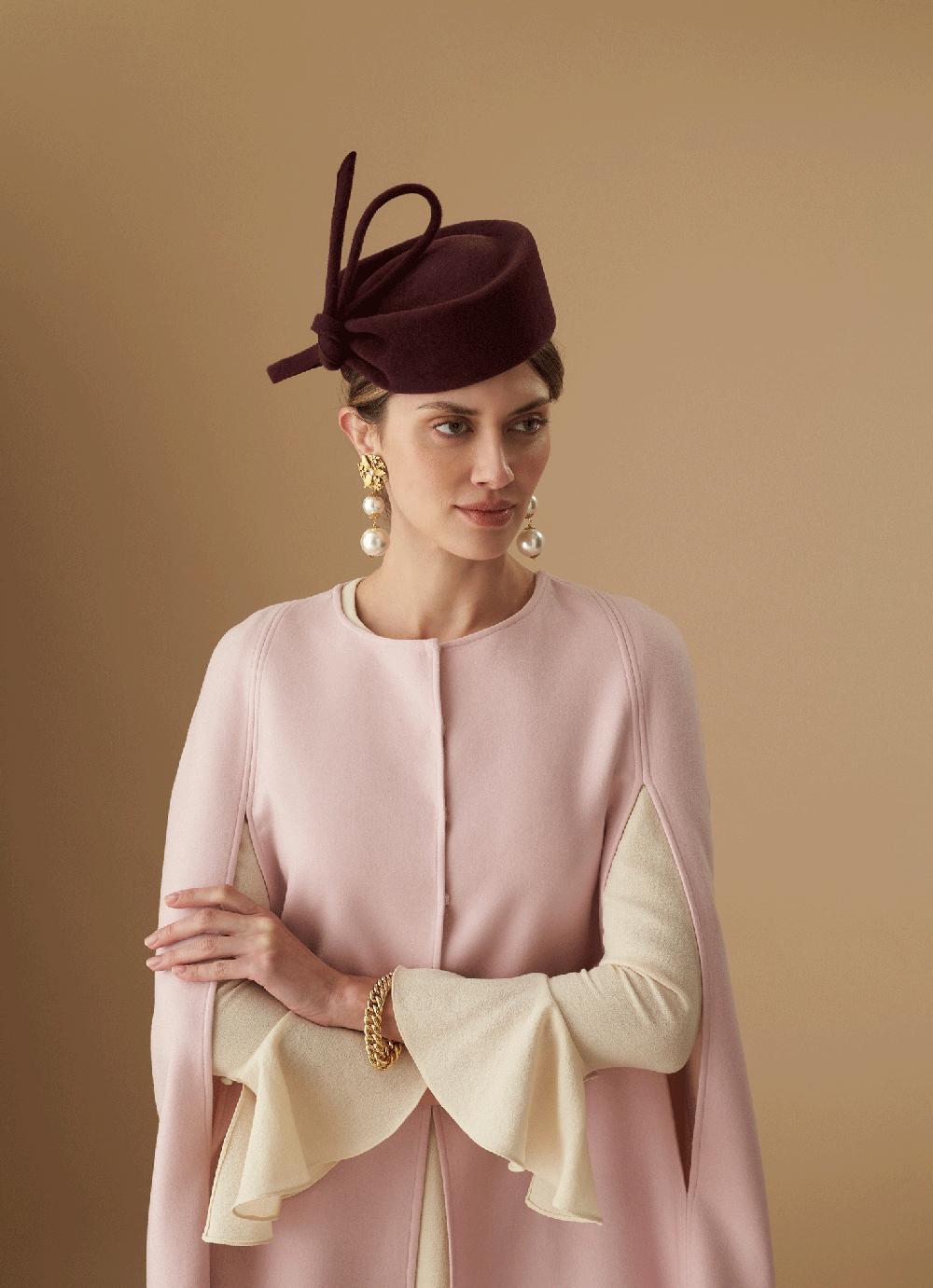 Lock & Co Hatters Mayfair Velour Felt Mulberry Pillbox Hat