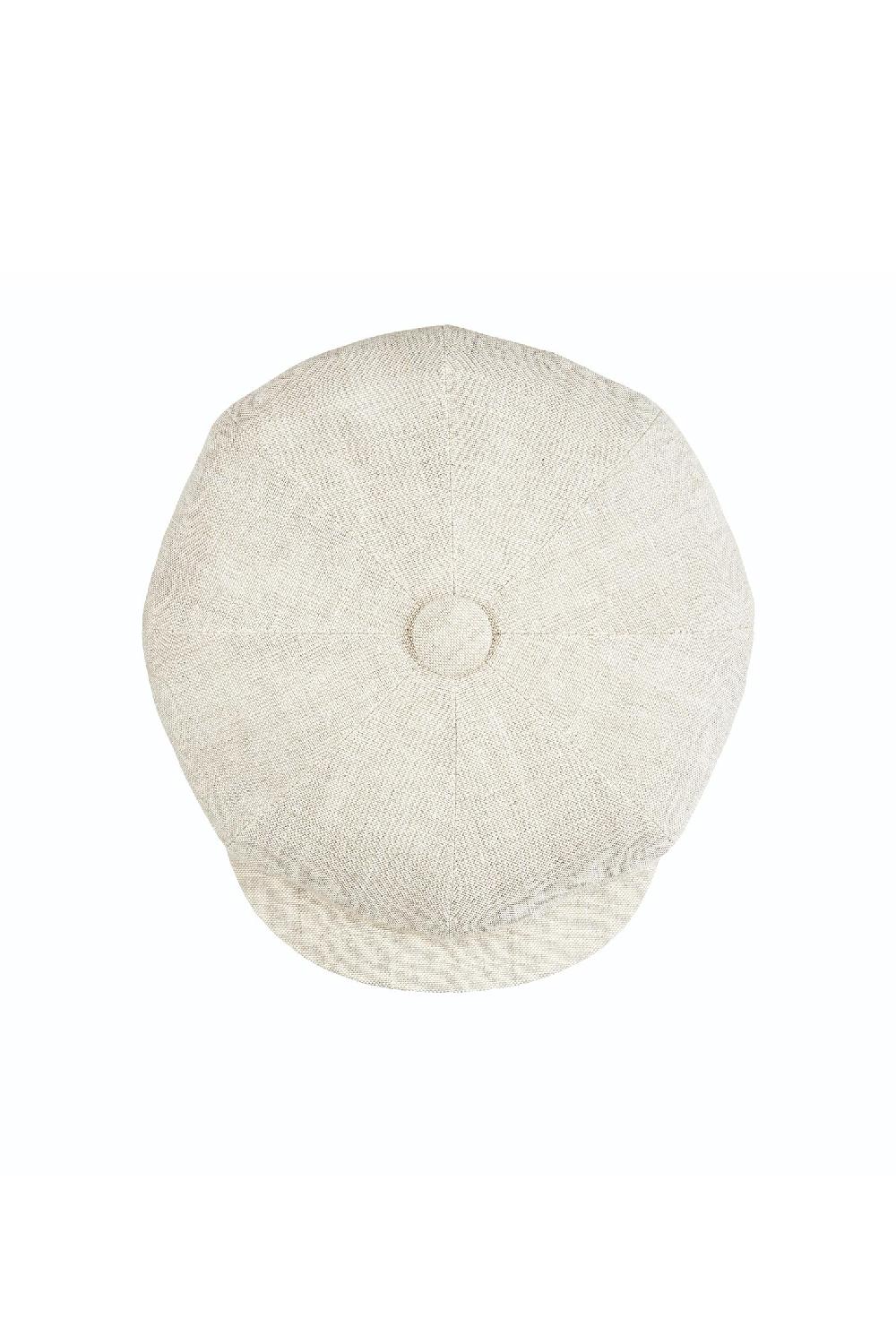 Lock & Co Hatters Muirfield Bakerboy Cap In Beige Linen