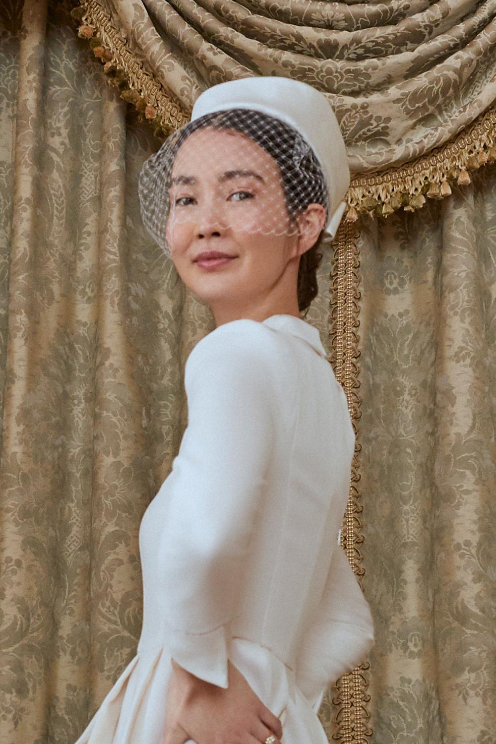 Lock & Co Hatters Ophelia Duchess Satin Bridal Pillbox Hat