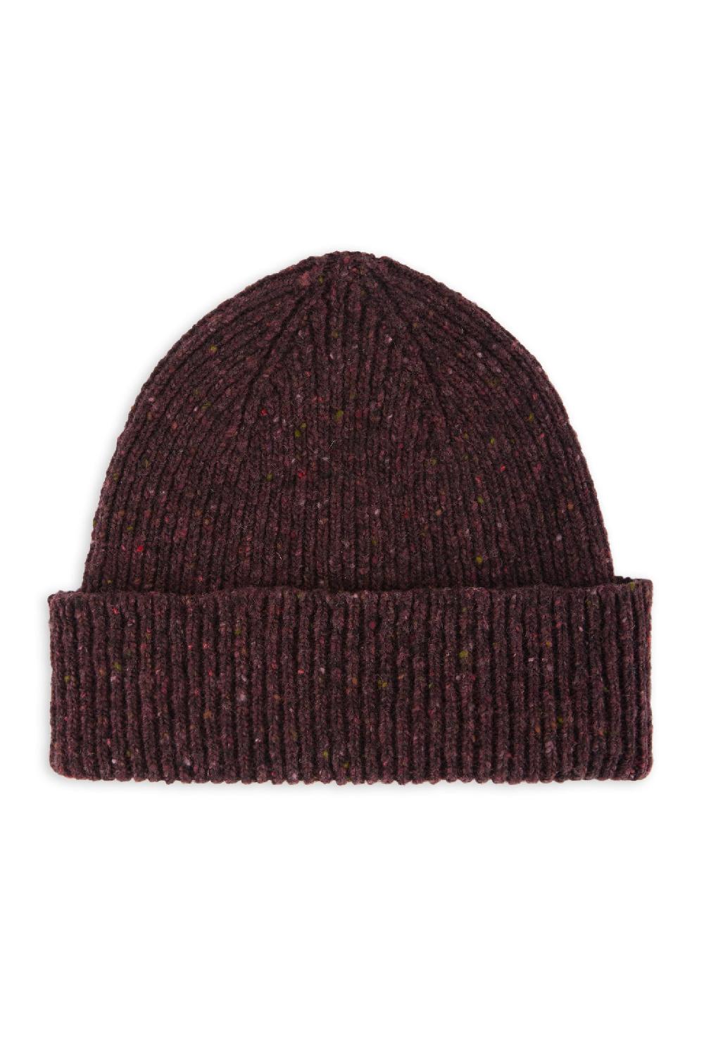 Lock & Co Hatters Patrick Donegal Burgundy Wool Beanie