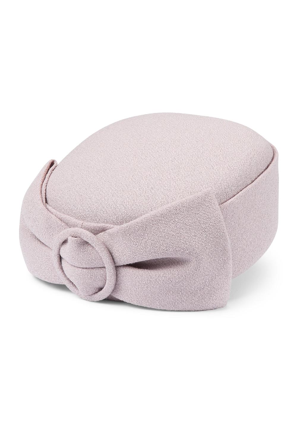 Lock & Co Hatters Perdita Beige Wool Crepe Pillbox Hat