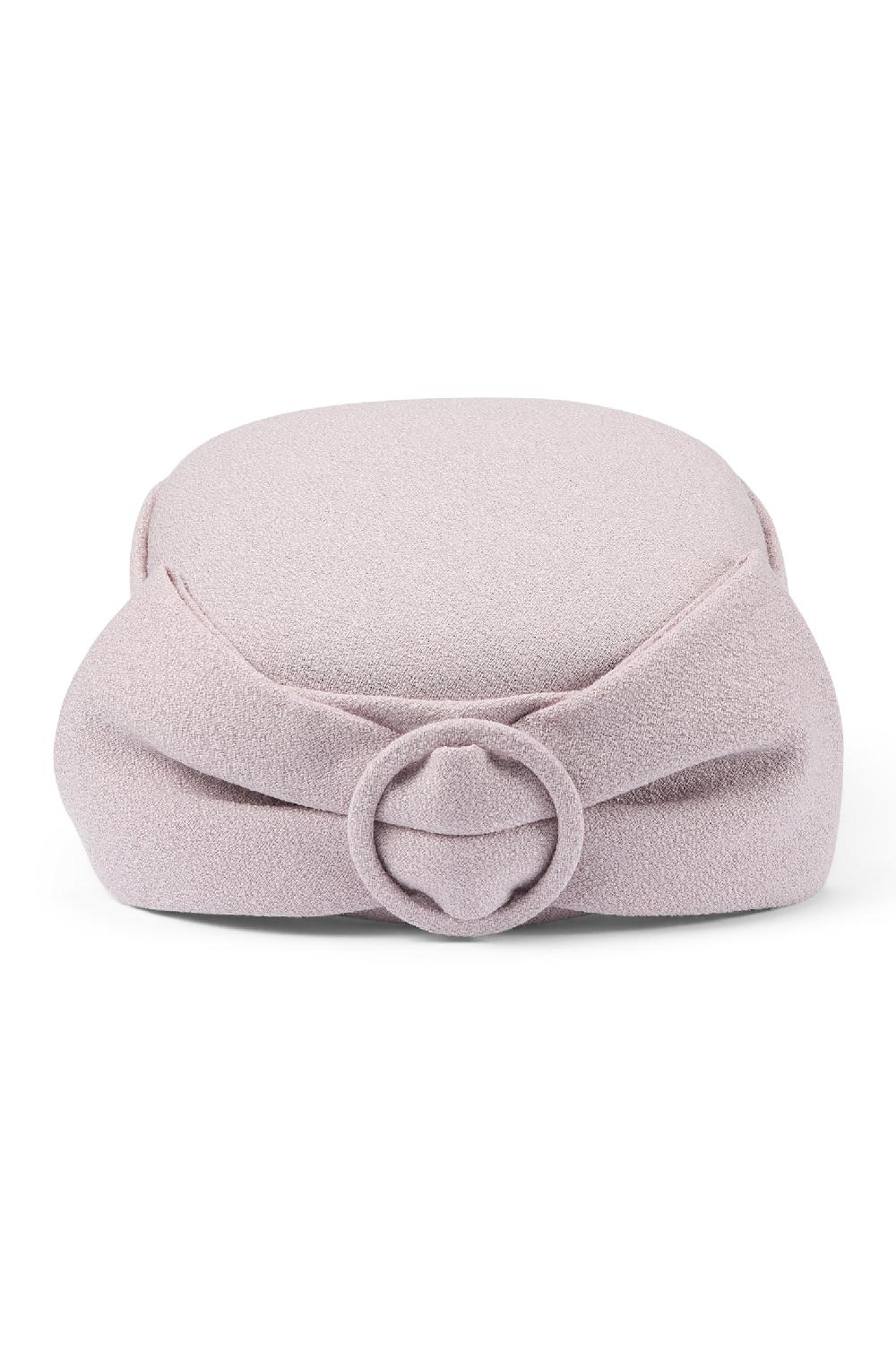 Lock & Co Hatters Perdita Beige Wool Crepe Pillbox Hat