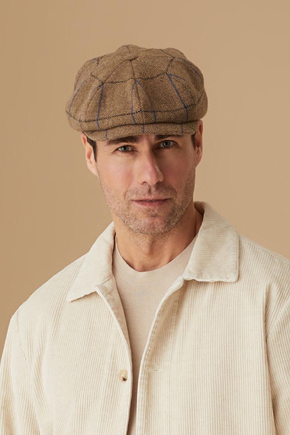 Lock & Co Hatters Qest Tremelo Bakerboy Cap In Brown Wool
