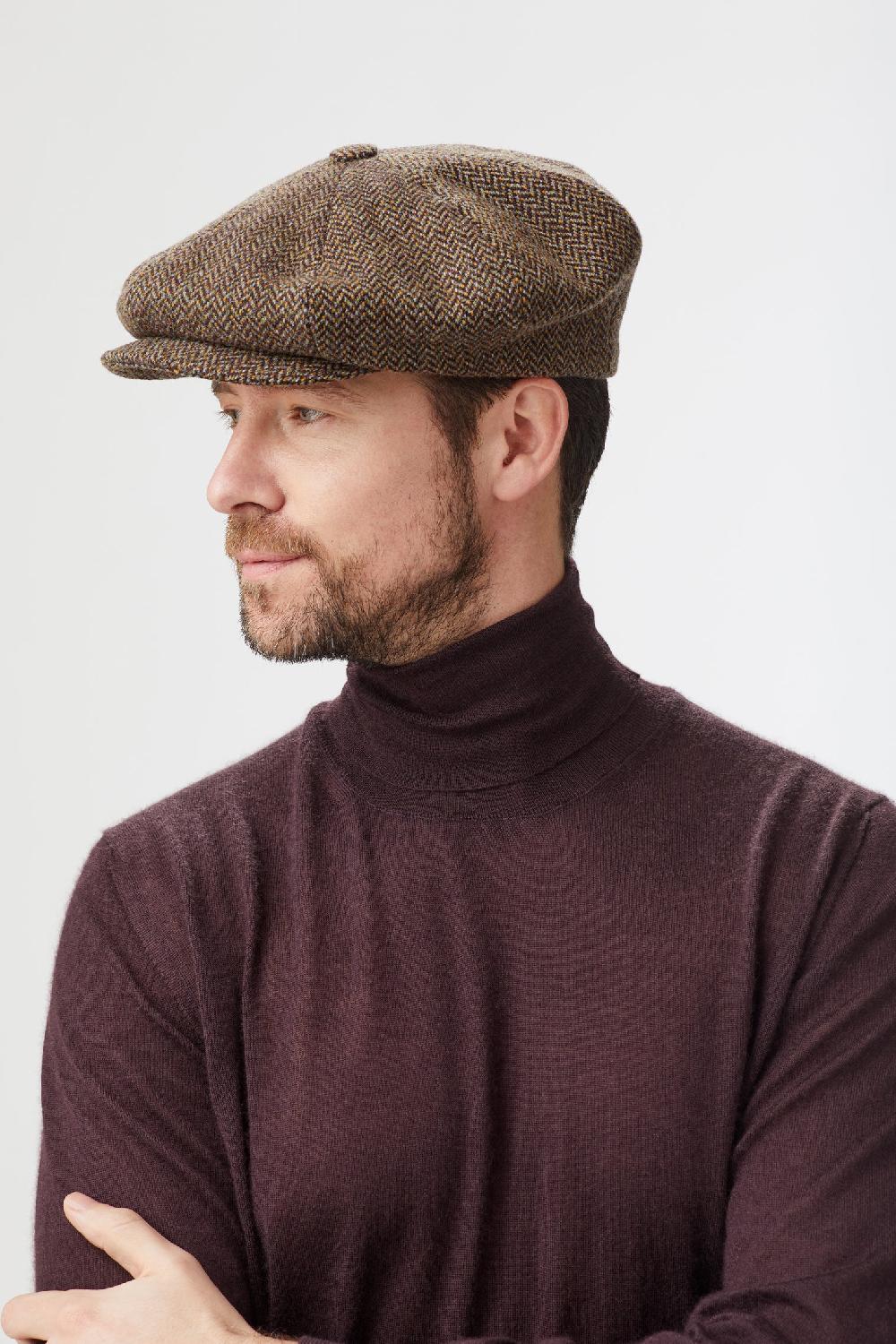 lock & co hatters Sandwich Bakerboy Cap In a pure wool