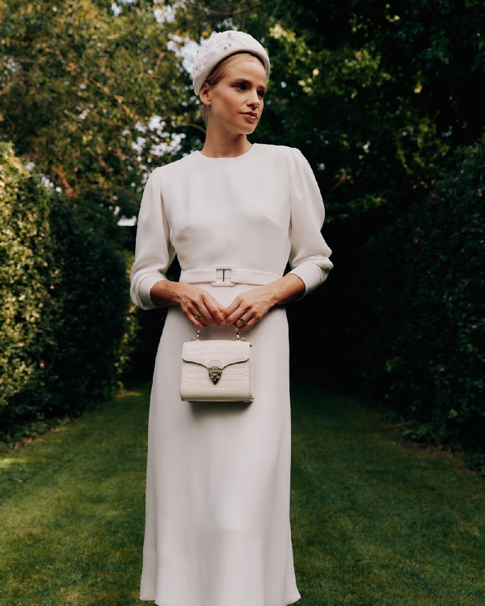 Lock & Co Hatters Snowdrop Ivory Headband Embroidered By The Royal School Of Needlework