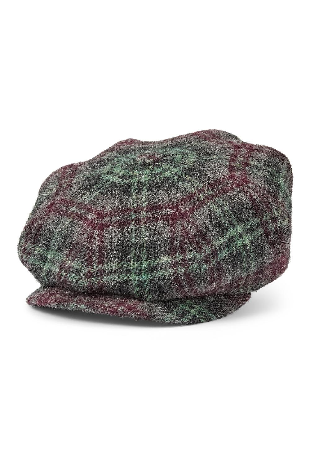 Lock & Co Hatters The Kercy Multi Check Wool Bakerboy Cap