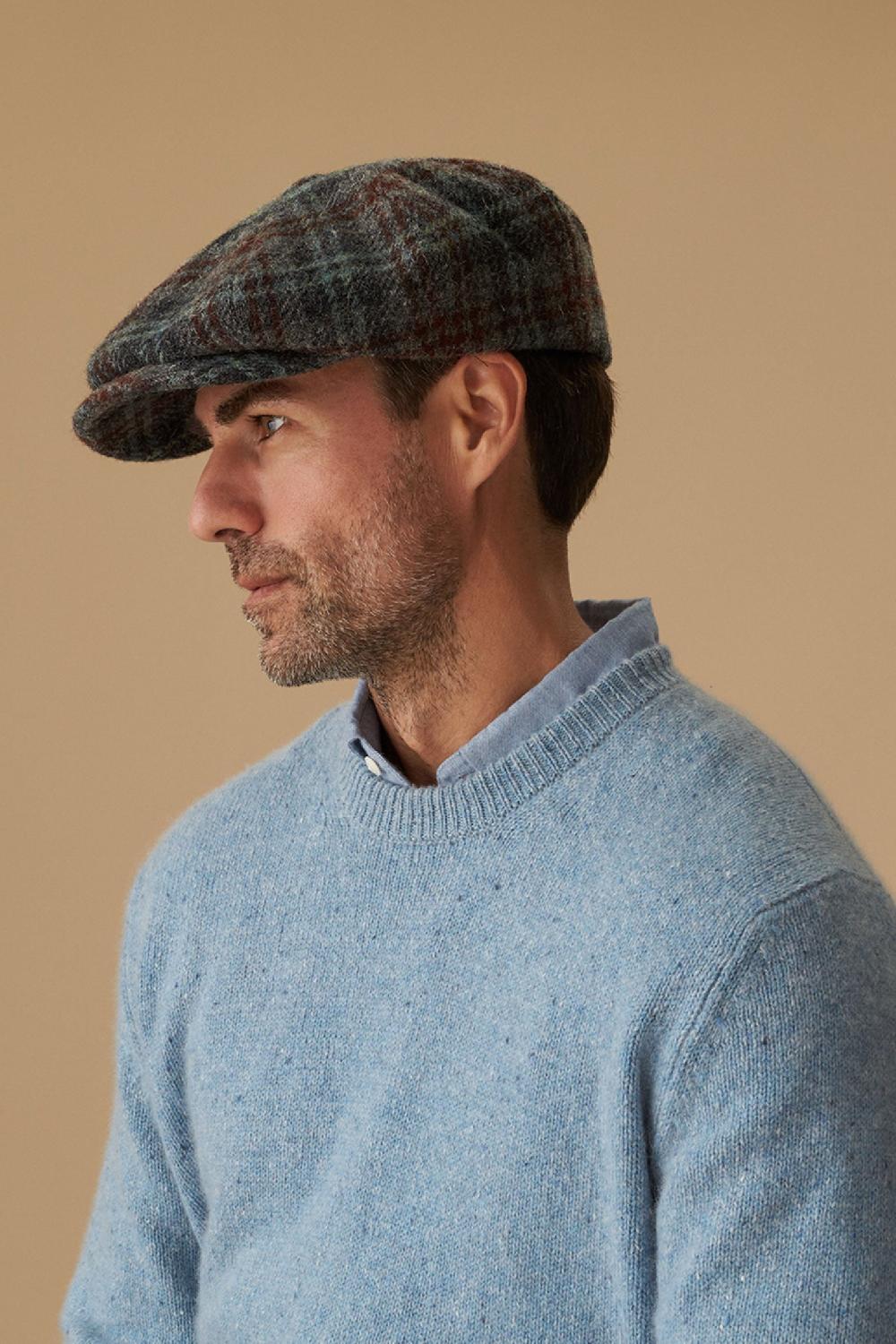 lock & co hatters The Kercy Multi Check Wool Bakerboy Cap