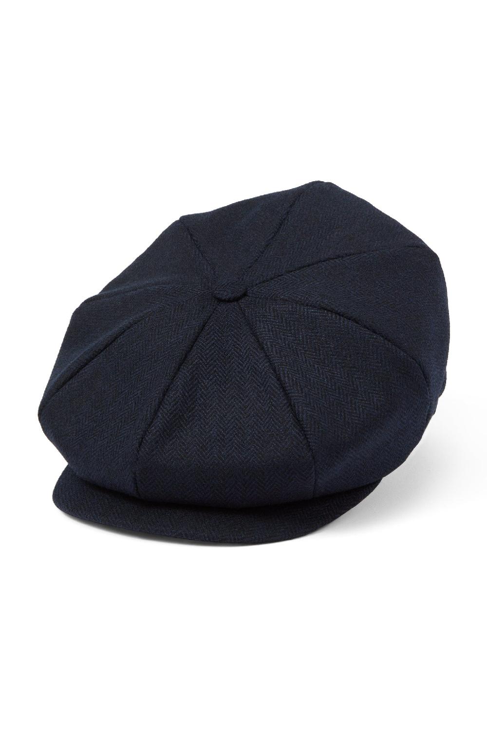 Lock & Co Hatters The Sixty Bakerboy Cap In Navy Escorial Wool