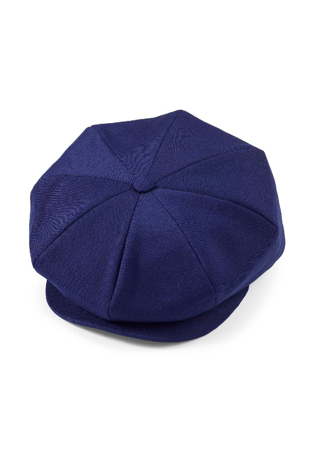 Lock & Co Hatters Tremelo Dark Blue Wool Bakerboy Cap
