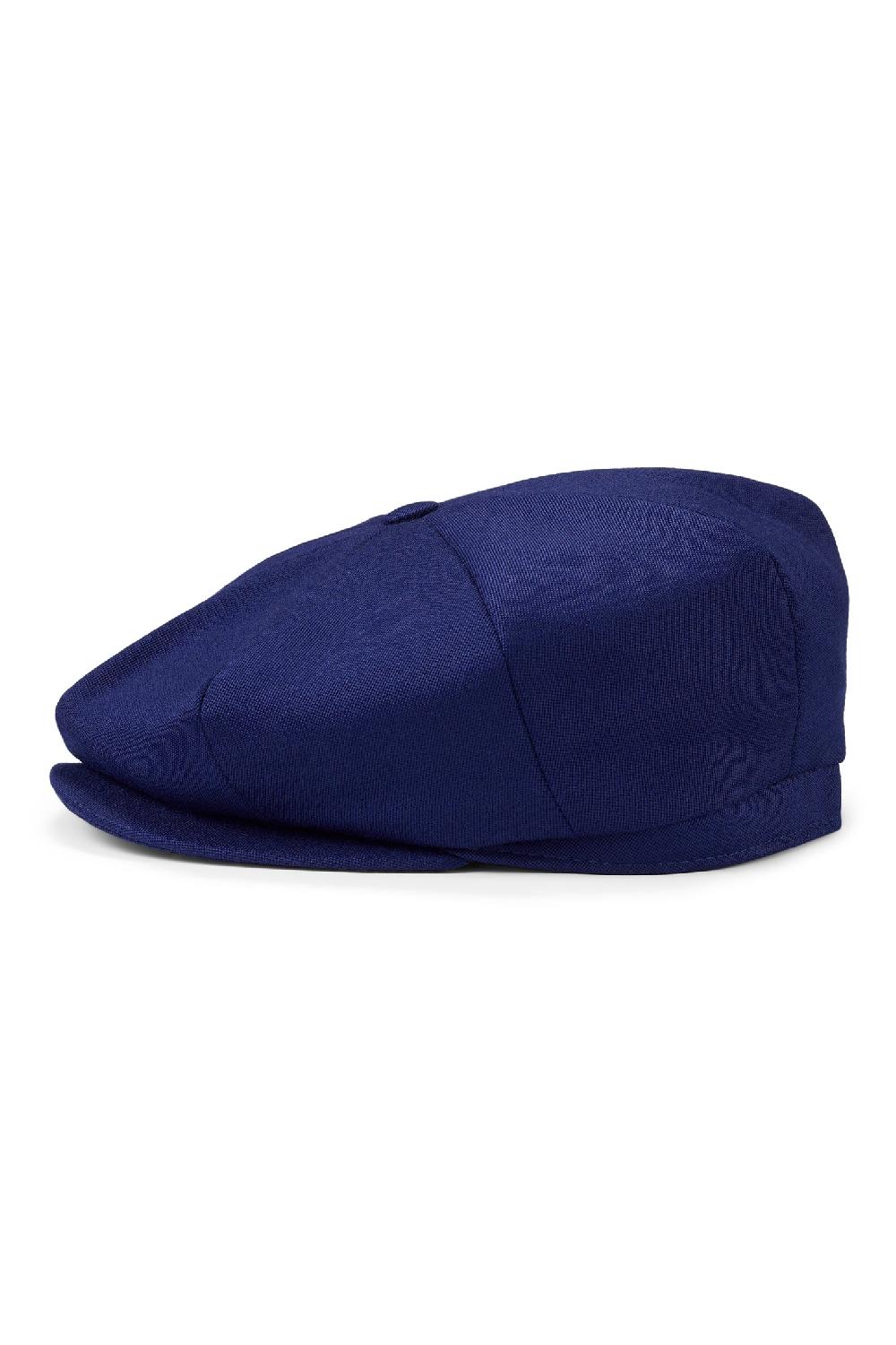 Lock & Co Hatters Tremelo Dark Blue Wool Bakerboy Cap