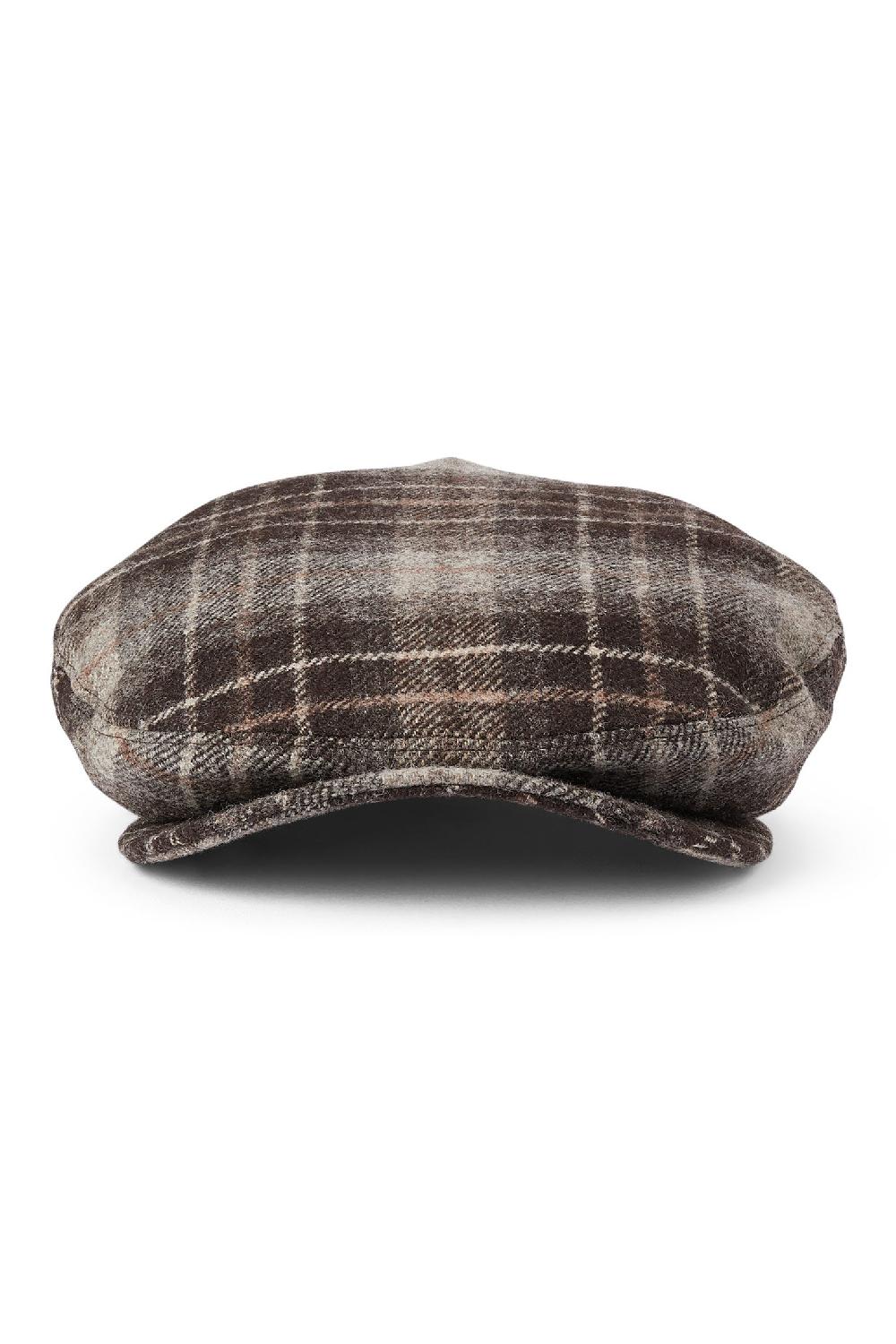Lock & Co Hatters Turnberry Flat Cap In Plaid Brown Beige