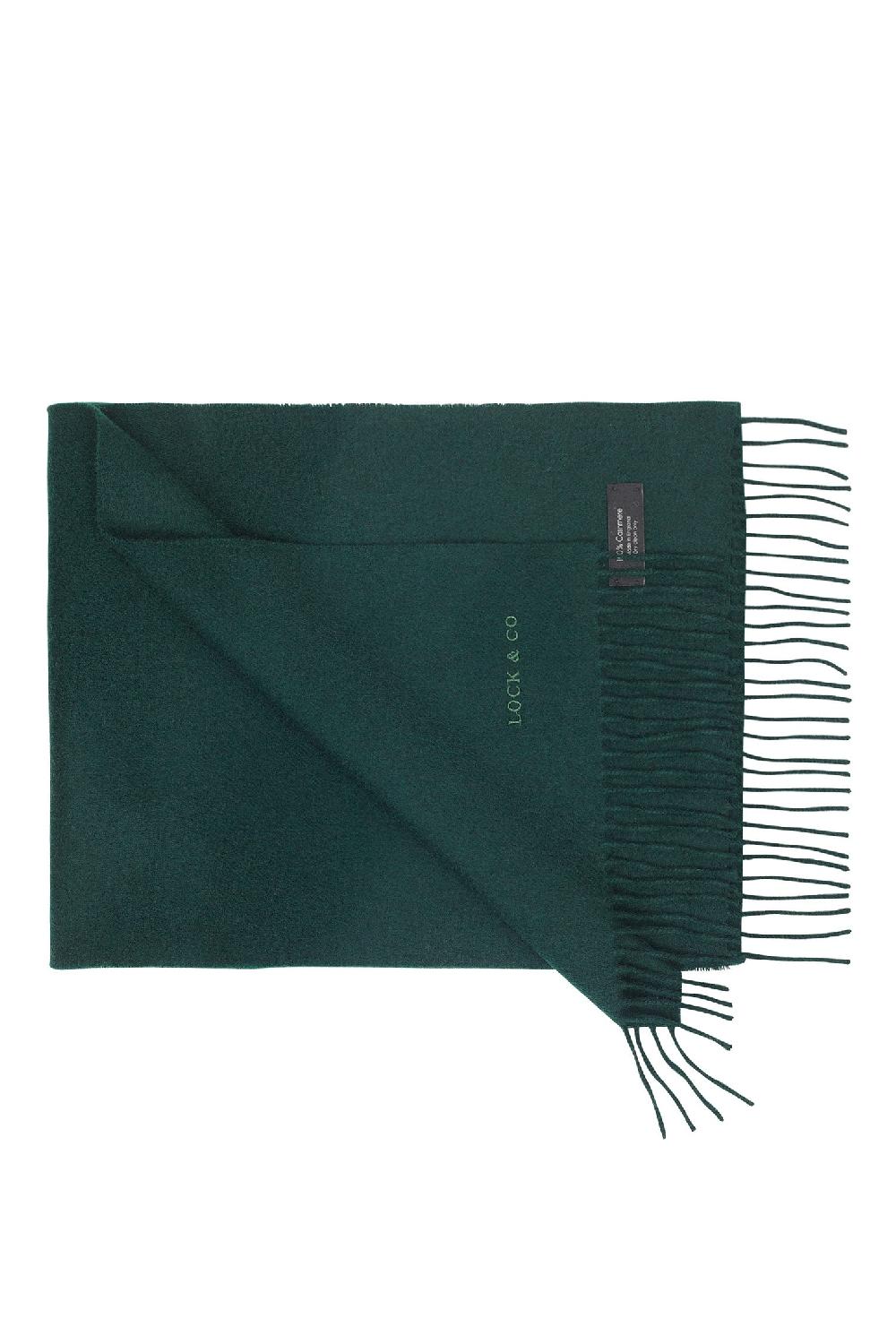 Lock & Co Hatters Unisex Cashmere Scarf With A Soft Fringed Edging
